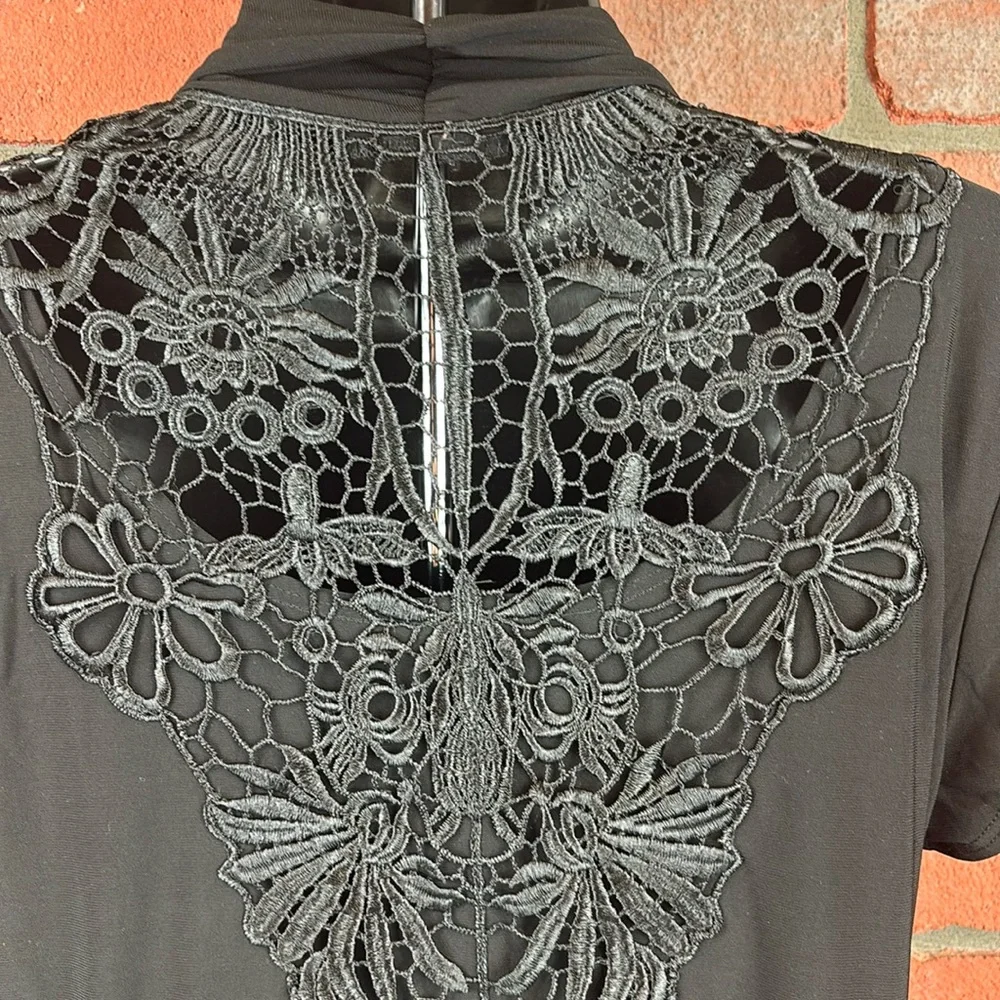 Saint Tropez‎ Blouse Womens Small Black